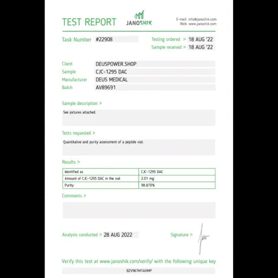 CJC-1295 DAC HORMONE Deus Medical