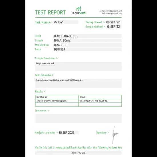 DMAA (Pre-workout Booster) Biaxol