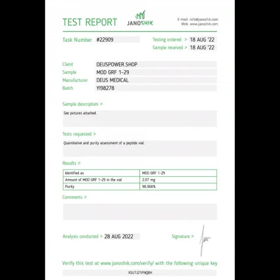 MOD GRF 1-29 (Tetrasubstitued 29-Amino Acid Peptide Hormone)