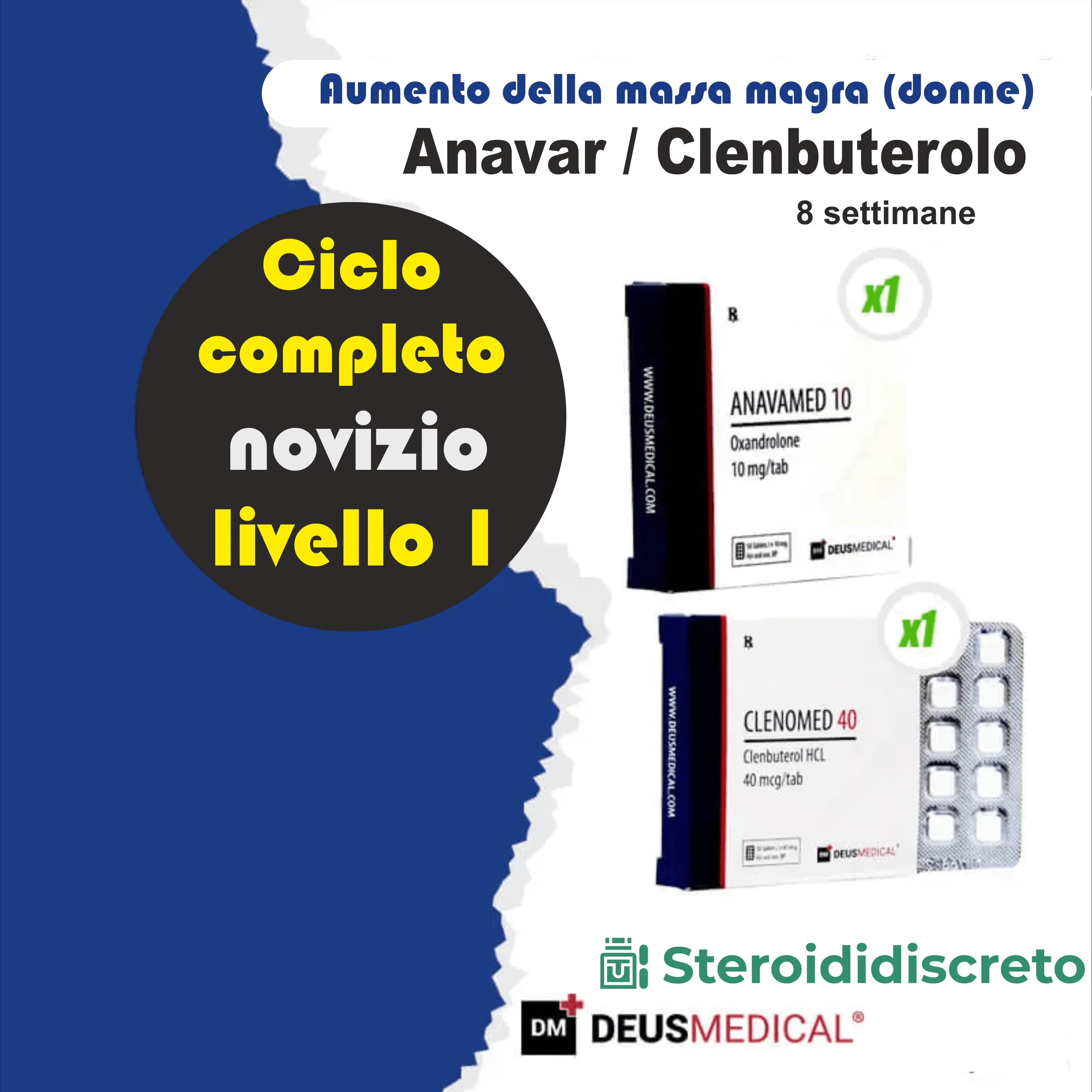 Anavar / Clenbuterolo - 8 Settimane