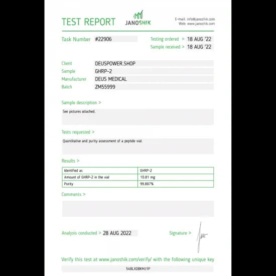 GHRP-2 (Growth Hormone-Releasing Peptide 2) Deus Medical