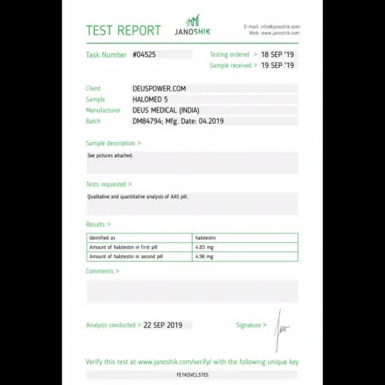 HALOMED 5 (Fluoxymesterone) Deus Medical