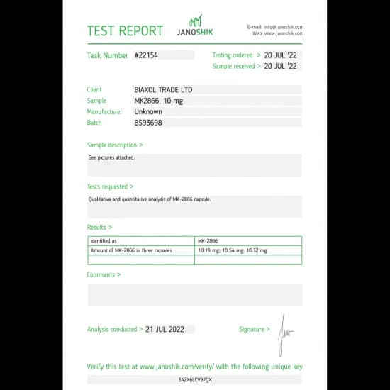 OSTARINE (MK2866) Biaxol Supplements