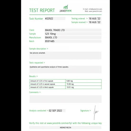 S23 Biaxol Supplements