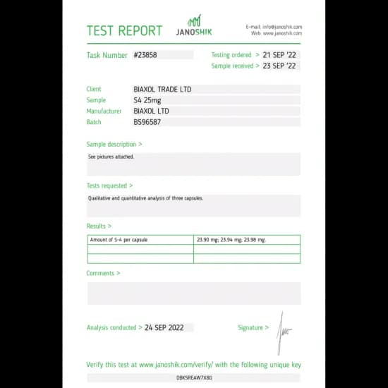 ANDARINE (S4) Biaxol Supplements