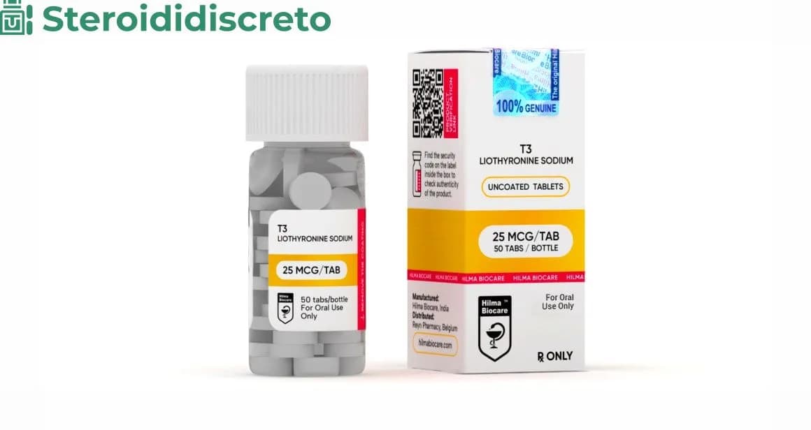 T3 Liothyronine Sodium (25 mcg/50 compresse - confezione) - Hilma Biocare