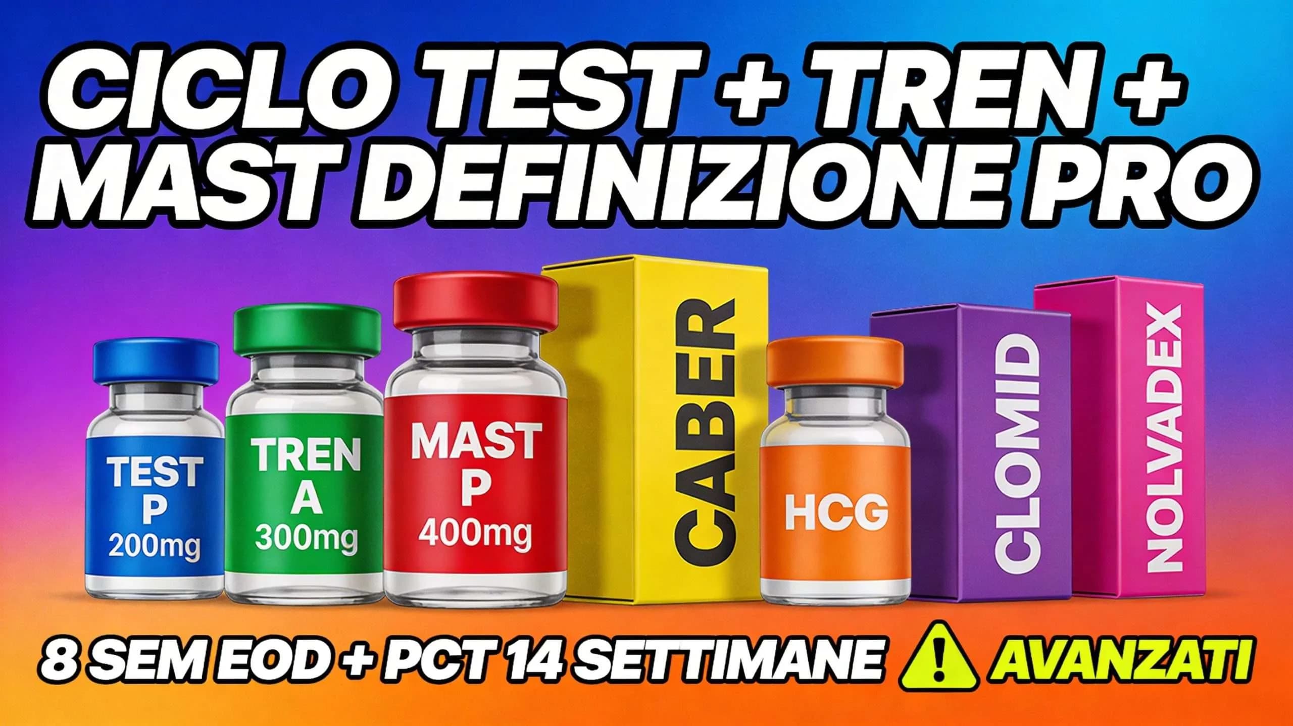 Ciclo Testosterone + Trenbolone + Masteron