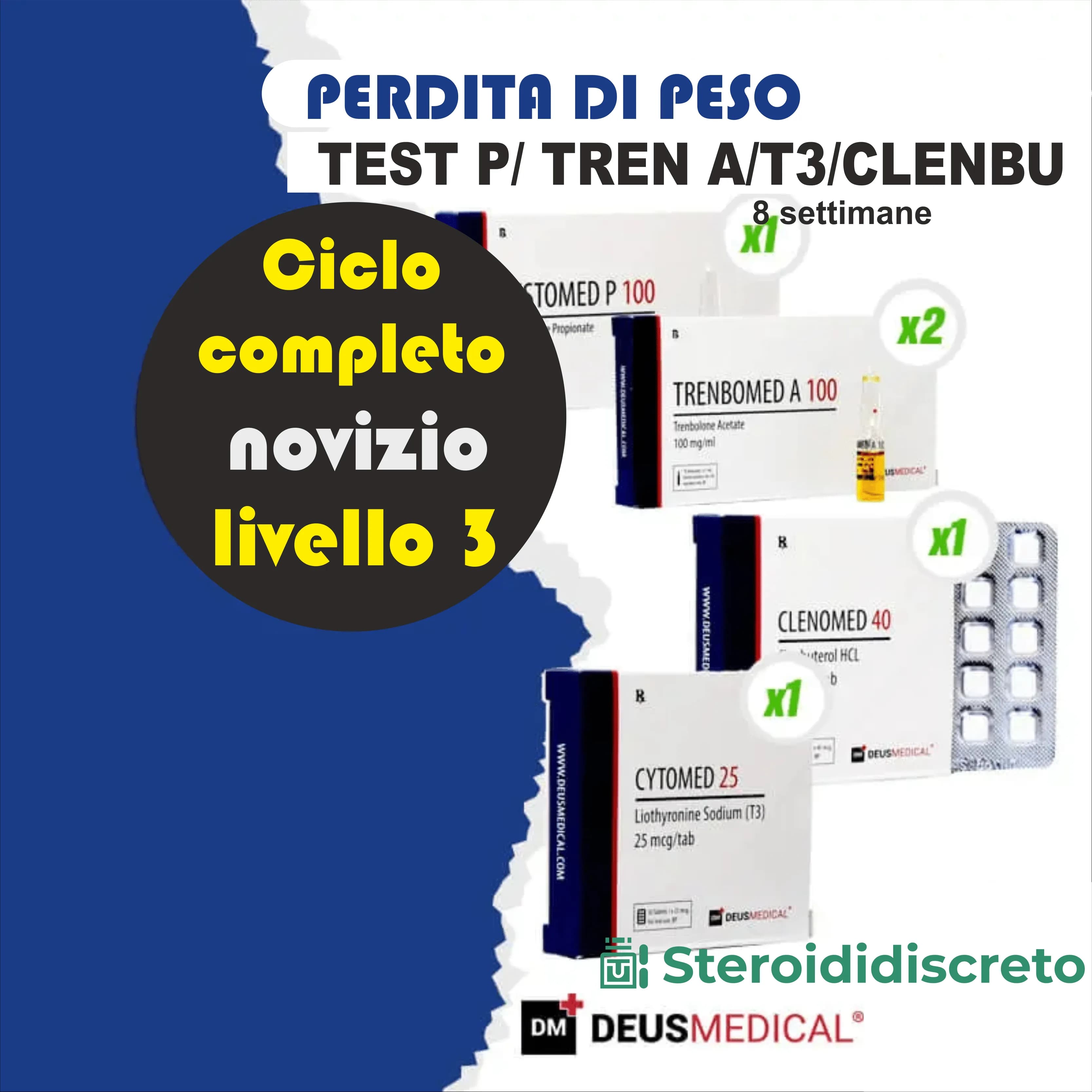 Testosterone Propinato / Trenbolone Acetato T3 Clenbuterolo