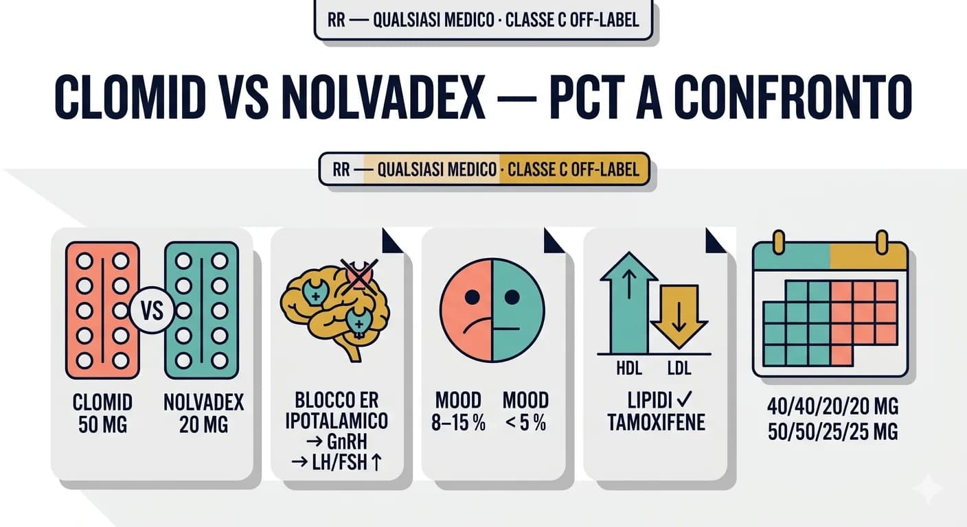 Clomid vs Nolvadex: quale SERM per la PCT?