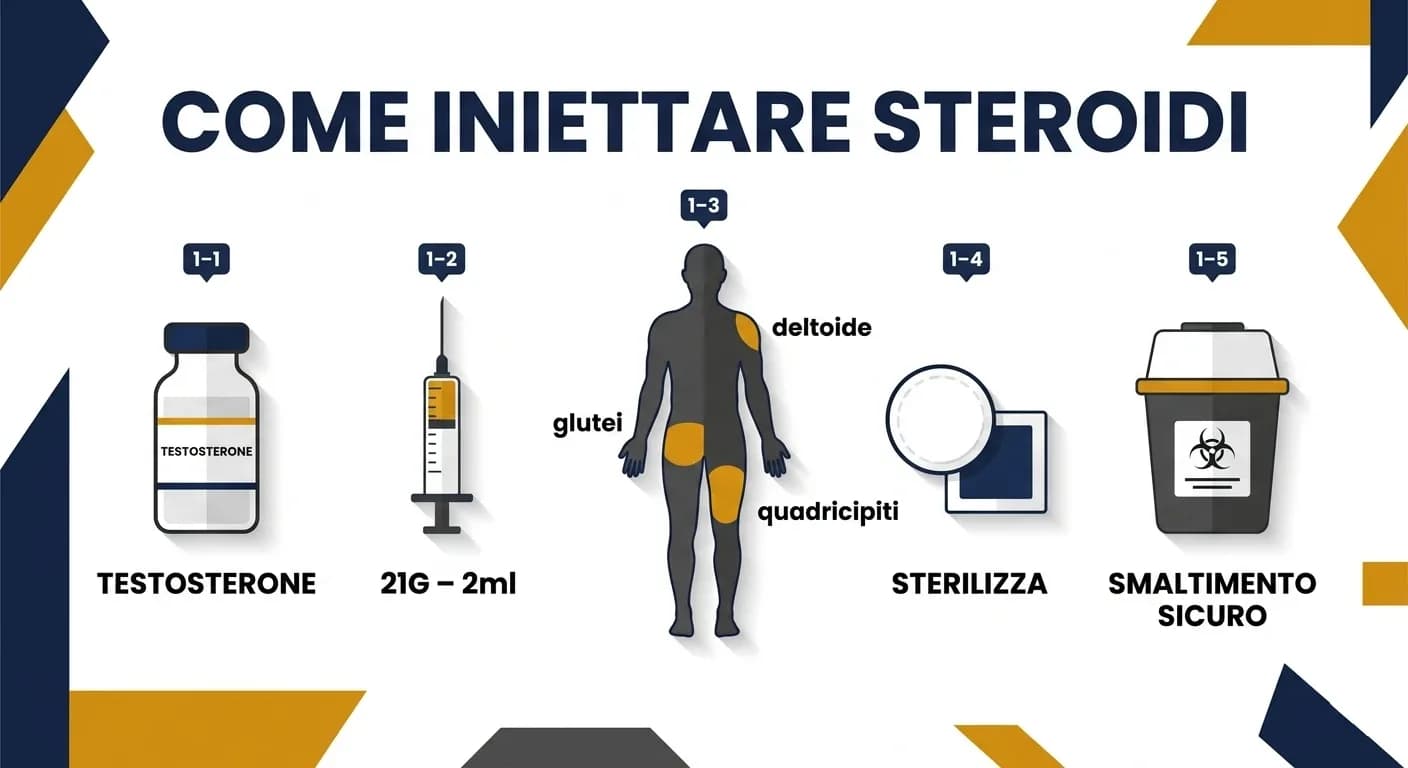 Come iniettare steroidi: guida completa a siti, aghi, tecnica e sicurezza