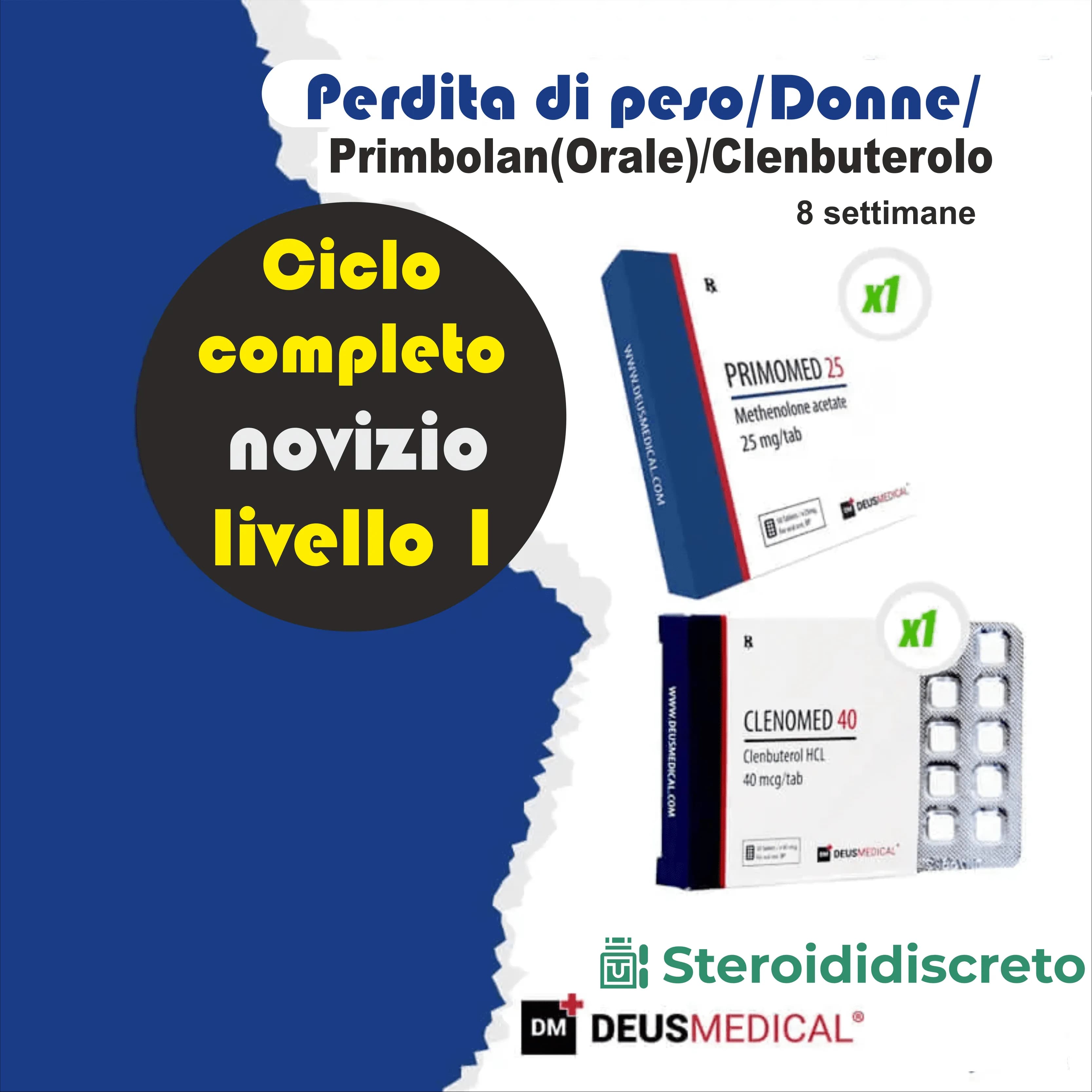 Primobolan / Clenbuterolo - 8 Settimane