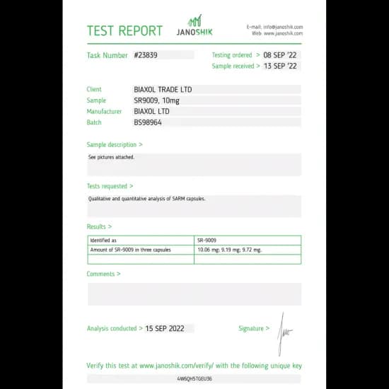 STENABOLIC (SR9009) Biaxol Supplements