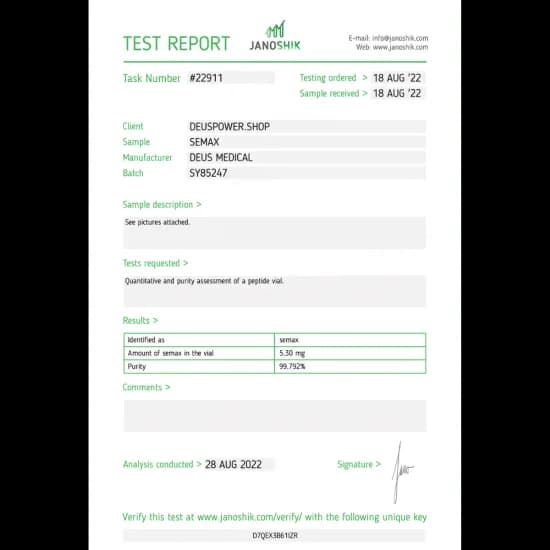 SEMAX (Semax Heptapeptide) Deus Medical