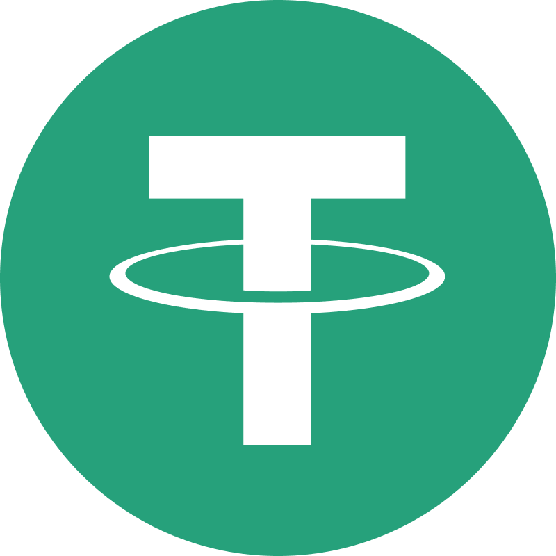 Logo della criptovaluta Tether USDT