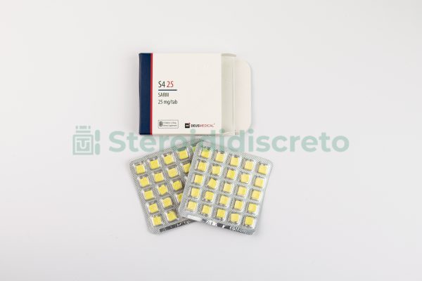 S4 25 (Andarine) Deus Medical, un modulatore selettivo del recettore degli androgeni, in compresse da 25 mg, utilizzato per la perdita di grasso e l'aumento della massa muscolare