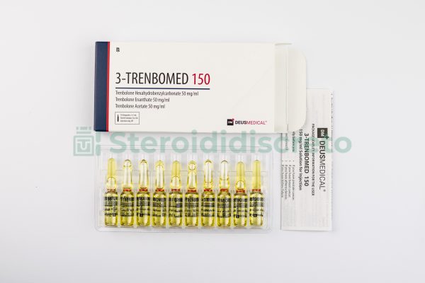 3-TRENBOMED 150 (Trenobolone Mix), 150mg/ml, prodotto da Deus Medical, una combinazione di vari esteri di trenbolone per migliorare la massa muscolare e le prestazioni atletiche