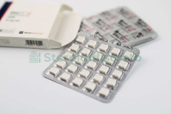 MK677 10 (Ibutamoren) 10mg/Tab, prodotto da Deus Medical, stimolatore della secrezione di ormone della crescita, usato per migliorare la crescita muscolare e la riparazione dei tessuti