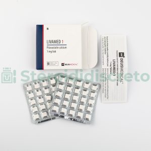 LIVAMED 1 (Pitavastatina Calcio) 1mg/Tab, prodotto da Deus Medical, farmaco usato per ridurre il colesterolo e migliorare la salute cardiovascolare