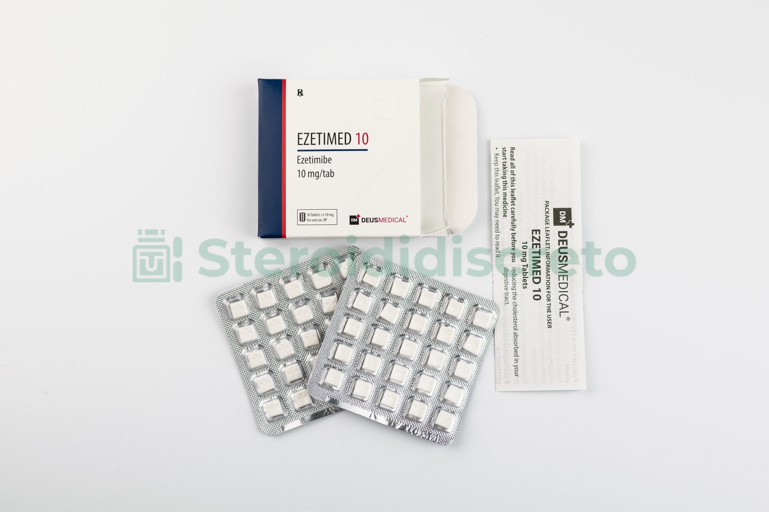 EZETIMED 10 (Ezetimibe) 10mg/Tab, prodotto da Deus Medical, farmaco utilizzato per abbassare i livelli di colesterolo nel sangue