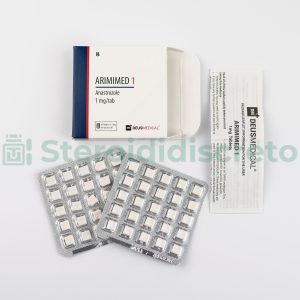 ARIMIMED 1 (Anastrozole) 1mg/Tab, prodotto da Deus Medical, farmaco antiestrogenico usato per il trattamento del cancro al seno nelle donne in postmenopausa