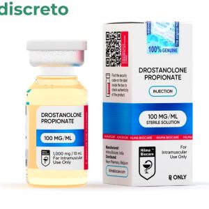 Fiala da 10 ml di propionato di drostanolone (Masteron) con un dosaggio di 100 mg/ml di Hilma Biocare