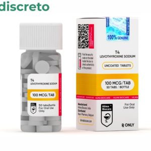 Confezione di Levotiroxina sodica T4 da 100 mcg con 50 compresse, prodotto da Hilma Biocare