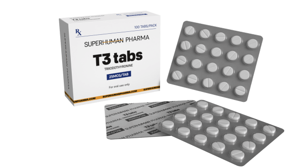 T3 25 mcg [100 compresse] SuperHuman Pharma: Ormone tiroideo utilizzato per aumentare il metabolismo e la perdita di grasso corporeo