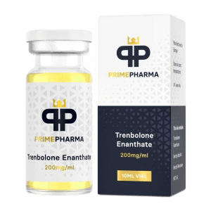 "Immagine di una fiala da 10 ml etichettata 'Trenbolone Enanthate 200 mg/ml – Prime Pharma