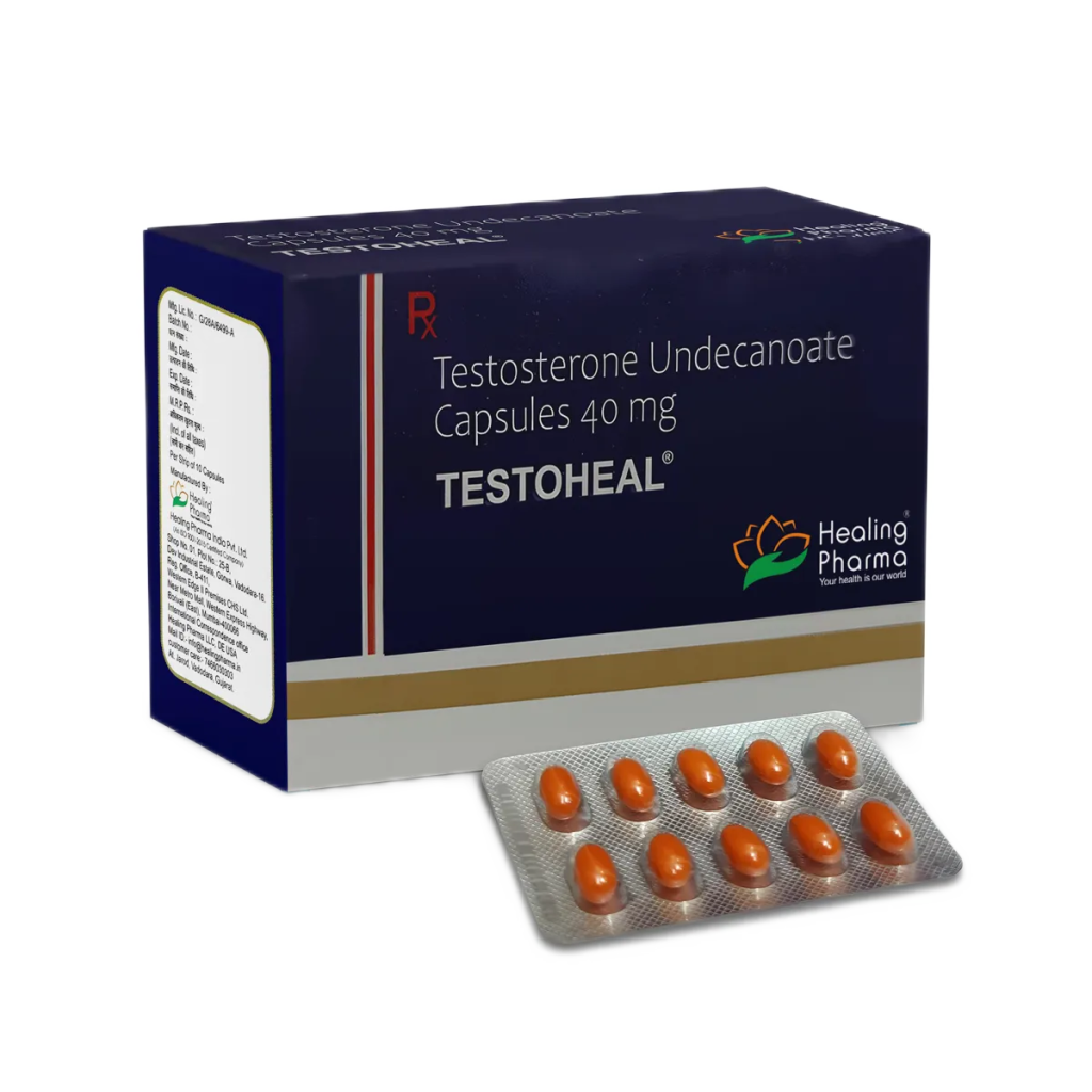 Testoheal 40 mg prodotto da Driada Medical nella sua confezione originale